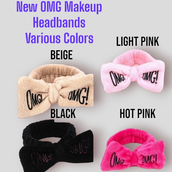 Soft & Fluffy "OMG" Hair Headband With Bow - White - Picture 4 of 5